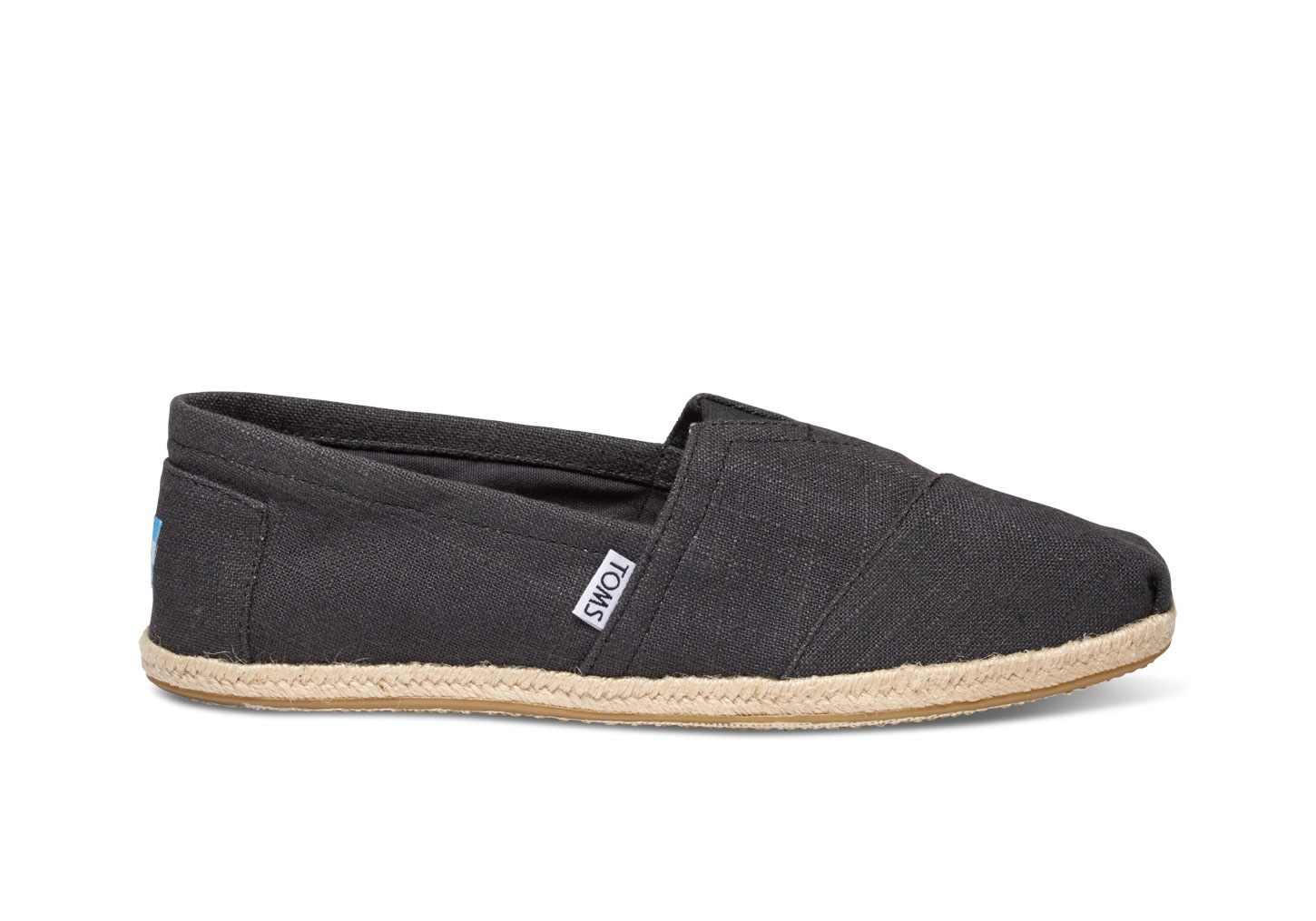 Toms Classics Rope Sole - Mens Alpargata Espadrilles - Wash Black - NZ - 851649ISZ